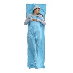 Produktbild: Sea to Summit - Breeze Coolmax Schlafsack-Liner - Rectangular Mummy mit Kordelzug - Packsack - Pflegeleicht & Geruchskontrolle - Wanderungen & Reisen bei feuchtem Wetter - Blue - 330g