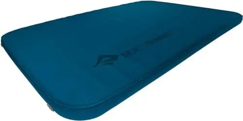 Produktbild: Sea to Summit - Comfort Deluxe Self Inflating Sleeping Isomatte Double - Premium-Komfort - Pillow Lock-System - 4 Jahreszeiten - Für Camping im Winter - 201 x 132cm - Byron Blue - 4225g