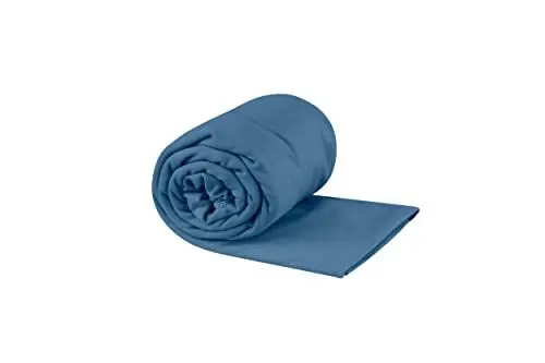 Produktbild: Sea to Summit - Pocket Towel Reisehandtuch S - Mikrofaser Handtuch - Kompakt - Ultra saugfähig & Schnelltrocknend - Leicht - Aufhänger & Tasche - Wandern - 40 x 80cm - Moonlight Blue - 50g