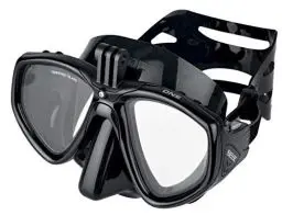 Produktbild: Seac One Pro Maske mit Adapter für GoPro Videokamera zum Tauchen und Schnorcheln, schwarz, Standard