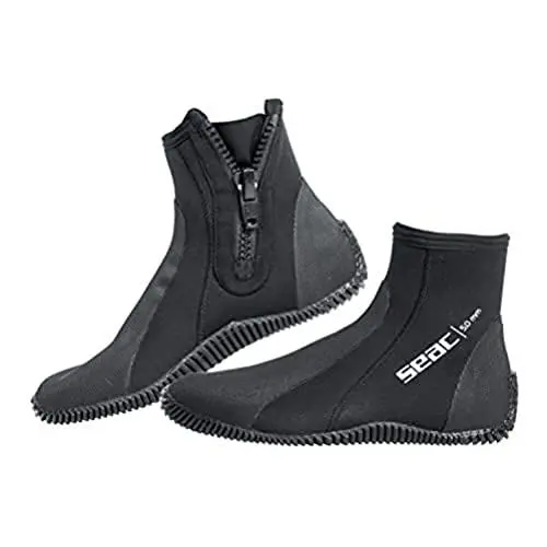 Produktbild: Seac Regular, 5 mm starker Neopren-Tauchstiefel mit halbstarrer Sohle und Fersen- sowie Knöchelschutz