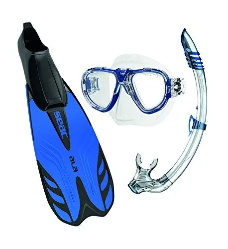Produktbild: Seac Schnorchel-Set Set Tris ALA, metallic blau, 46-47, 0890025