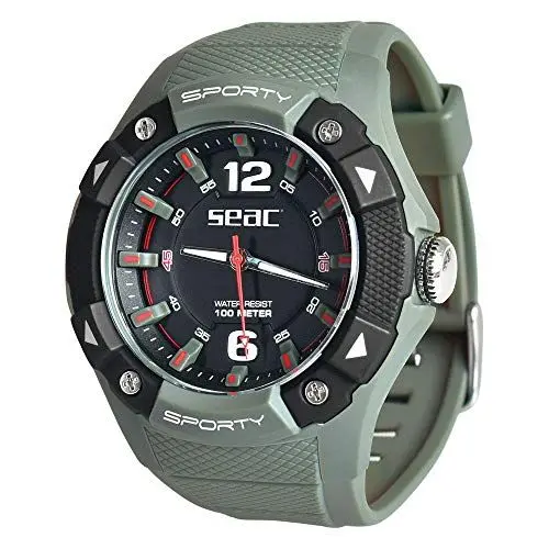 Produktbild: Seac Sporty, Armbanduhr mit Gummiband, Wasserdicht 100 mt