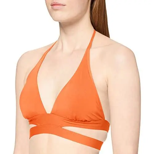 Produktbild: Seafolly Damen Active Halter Bikinioberteil, Orange Cantaloupe), 34 (Herstellergröße: 8)