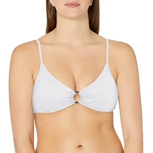 Produktbild: Seafolly Damen Active Ring Front Bralette Bikinioberteil, Weiß White), 32 (Herstellergröße: 6)