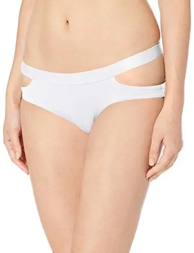 Produktbild: Seafolly Damen Active Split Band Hipster Bikinihose, Weiß White), 32 (Herstellergröße: 6)