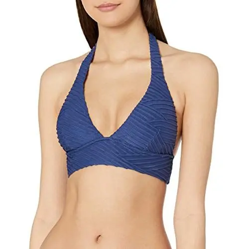 Produktbild: Seafolly Damen Freshwater Halter Bra Bikinioberteil, Blau (Blue Opal Blue Opal), 40 (Herstellergröße: 14)