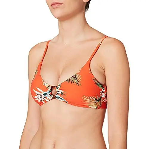 Produktbild: Seafolly Damen Ocean Alley Ring Front Bralette Bikinioberteil, Orange (Tangelo Tangelo), 32 (Herstellergröße: 6)