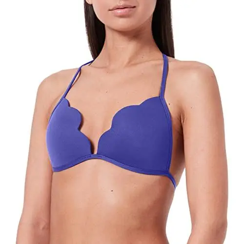 Produktbild: Seafolly Damen Petal Edge Fixed Tri Bikinioberteil, Blau Reflex Blue), 32 (Herstellergröße: 6)