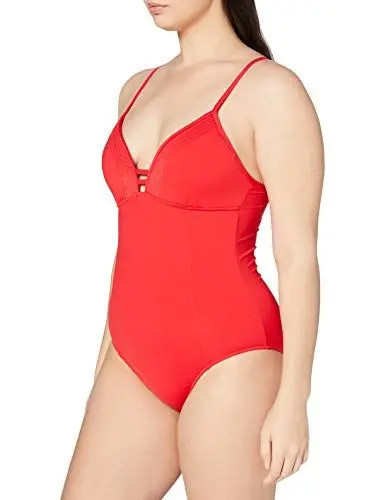 Produktbild: Seafolly Damen Quilted Maillot Badeanzug, Rot Chilli), 42 (Herstellergröße: 16)