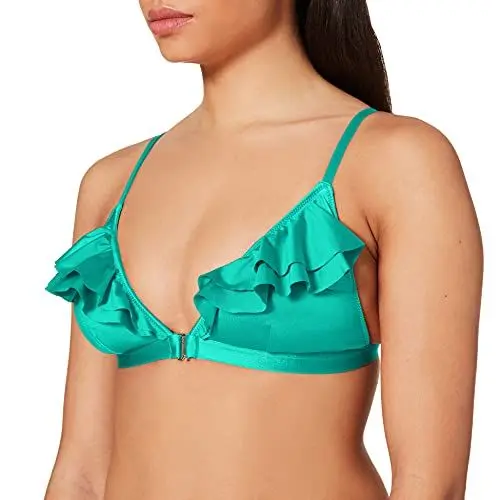 Produktbild: Seafolly Damen Shine On Fixed Tri Bikinioberteil, Grün (Evergreen Evergreen), 32 (Herstellergröße: 6)