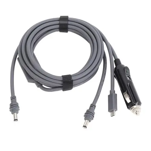 Produktbild: SEAFRONT 15 M 49,2 Ft RG6 Koaxialkabel 18 AWG Kupferleiter 3 in 1 Satellitenkabel DC Typ C 12 V 24 V auf DC Wasserdichtes Kabel für 65 W PD