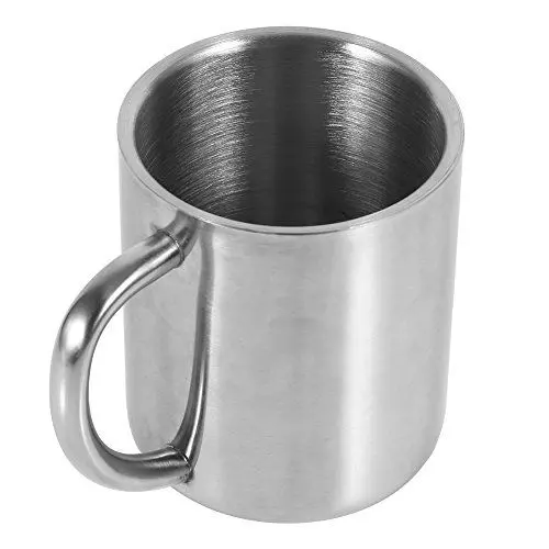 Produktbild: SEAFRONT Tragbarer Doppelwandiger Edelstahlbecher für Reisen, Camping, Tee- und Milchbecher, 220 Ml Fassungsvermögen, Kaffee-, Tee- und Milchbecher für Studenten, Mundspülung,
