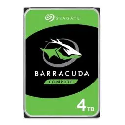 Produktbild: Seagate Barracuda 4TB interne Festplatte HDD, 3.5 Zoll, 5400 U/Min, 256 MB Cache, SATA 6GB/s, silber, FFP, Modellnr.: ST4000DMZ04