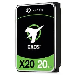 Produktbild: Seagate Exos X20 Enterprise 20TB HDD, interne Festplatte, Hyperscale 12GB/s SAS, 7.200 U/min, Modellnr.: ST20000NM002D