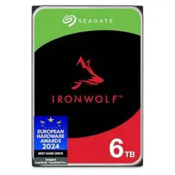 Produktbild: Seagate IronWolf 6 TB interne Festplatte NAS HDD, 3.5 Zoll, 5400 U/Min, 256 MB Cache, SATA 6 Gb/s, silber, inkl. 3 Jahre Rescue Service, Modellnr.: ST6000VNZ06