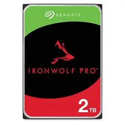 Produktbild: Seagate IronWolf Pro 2 TB, NAS interne Festplatte, 3.5 Zoll, 7200 U/Min, CMR, 256 MB Cache, SATA 6 GB/S, inkl. 3 Jahre Rescue Service, Modellnr.: ST2000NT001
