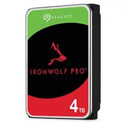 Produktbild: Seagate IronWolf Pro, NAS interne Festplatte 4TB HDD, 3.5 Zoll, 7200 U/Min, CMR, 128 MB Cache, SATA 6GB/s, silber, inkl. 3 Jahre Rescue Service, Modellnr.: ST4000NE001