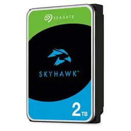 Produktbild: Seagate SkyHawk 2TB interne Festplatte HDD, für Videoaufnahme mit bis zu 64 Kameras, 3.5 Zoll, 64 MB Cache, SATA 6GB/s, silber, inkl. 3 Jahre Rescue Service, Modellnr.: ST2000VX008