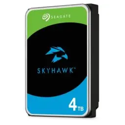 Produktbild: Seagate SkyHawk 4TB interne Festplatte HDD, Videoaufnahme bis zu 64 Kameras, 3.5 Zoll, 64 MB Cache, SATA 6GB/s, silber, FFP, inkl. 3 Jahre Rescue Service, Modellnr.: ST4000VXZ13