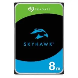 Produktbild: Seagate SkyHawk 8TB interne Festplatte HDD, Videoaufnahme bis zu 64 Kameras, 3.5 Zoll, 256 MB Cache, SATA 6GB/s, silber, inkl. 3 Jahre Rescue Service, Modellnr.: ST8000VX004