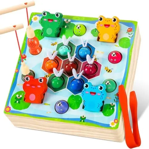 Produktbild: Seagoal Montessori Spielzeug ab 2 Jahre | Kinderspielzeug Motorikspielzeug Magnetisches Angelspiel | Geschenk für ab 2 3 Jahre Junge und Mädchen