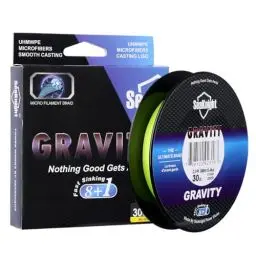 Produktbild: Seaknight Gravity G9 9 Stränge geflochtene Angelschnur, schnell sinkend, 150 m/300 m Multifilament-PE-Leinen, 8 + 1 Fülldraht, glattes Salzwasser, langes Werfen, Meeresangeln, Karpfenangeln