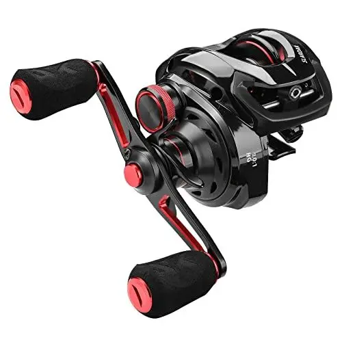 Produktbild: Seaknight SLARDAR Baitcasting Angelrolle Süßwasser 10 + 1 geschirmte Kugellager 7,0:1 Hochgeschwindigkeits Rolle Glatte Rollen Karpfen Angeln Kohlefaser max 18LB (7.0:1 Rechter Griff/Max 18LB)