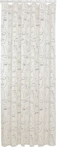 Produktbild: Sealskin Mind Duschvorhang 180x200 cm PEVA Schwarz / Weiß