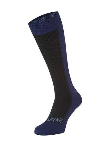 Produktbild: SealSkinz Unisex Kaltes Wasser Wasserdichte Socken – Knielang, Schwarz/Blau, L, 11100065004, Black / Navy Blue