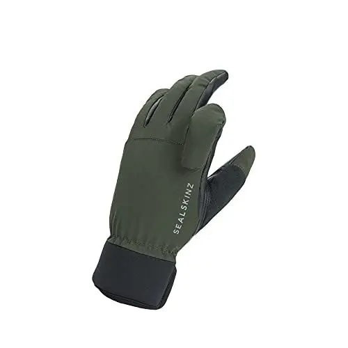 Produktbild: SealSkinz Unisex Wasserdichter Allwetter Schießhandschuh – Schwarz/Olivgrün, S