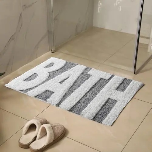 Produktbild: Seamarkt Badezimmerteppich rutschfest, weich Badematte, saugfähig Duschvorleger für Badezimmer, Waschbare badteppich, 50x75 cm, Öko-Tex Zertifiert