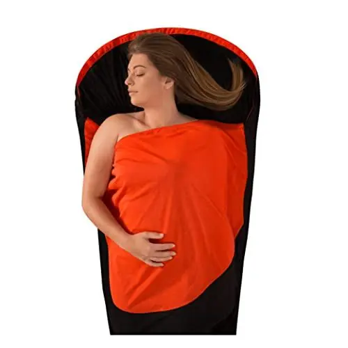 Produktbild: SEATO SUMMIT Unisex AREACTPL Saco sábana Reactor COMPACT Plus momia, schwarz/rot, 90 x 183 cm cm