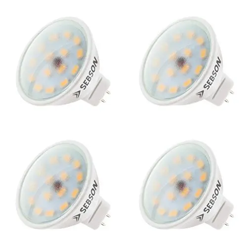 Produktbild: SEBSON LED Lampe GU5.3 / MR16 warmweiß 5W, ersetzt 35W Glühlampe, 380 Lumen, 12V DC, Leuchtmittel 110°, 4er Pack