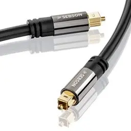 Produktbild: SEBSON Optisches Kabel 3m, Toslink Audiokabel digital für Soundbar, TV, HiFi Anlagen, Spielekonsolen, Heimkino Anlagen