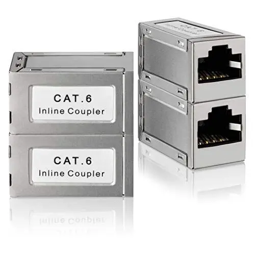 Produktbild: SEBSON RJ45 Kupplung Buchse/Buchse - 4er Set - LAN Verbinder, Verlängerungsadapter für Netzwerkkabel, Patchkabel, Ethernet Kabel