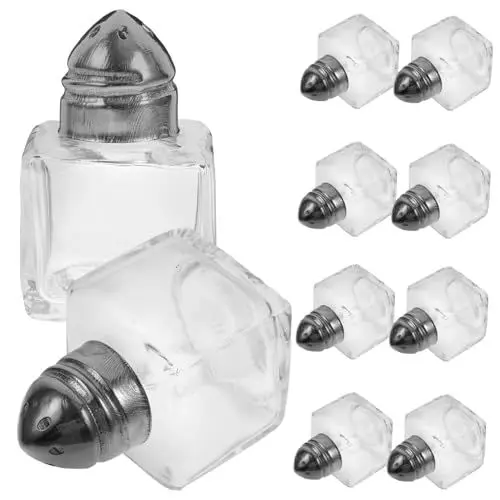 Produktbild: SECFOU Glas-salzstreuer Mini Mit Deckel Gewürzflaschen Klein Aus Glas Salz Behälter Für Küche Und Bbq