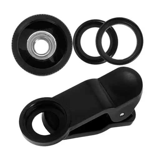 Produktbild: SECFOU Universelles Telefonobjektiv-Set 3-in-1-fischaugen-makro-weitwinkelobjektive Für Die Mobile Fotografie Schwarz