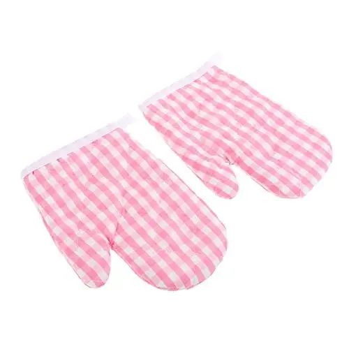 Produktbild: SECFOU Natürliche Kinder Ofen Mitts Küche Kinder Backen Handschuhe Wärme Isolierung Handschuhe Set