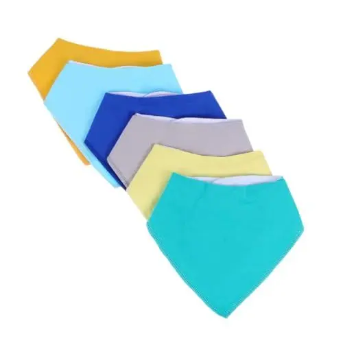 Produktbild: SECFOU Bequemes Baby-lätzchen-set 6-teilig Baumwolle Bandanas Für Neugeborene Zum Sabbern Und Zahnen Leicht Zu Waschen Mehrfarbig