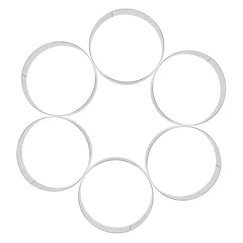 Produktbild: SECFOU 6 Stück Runde Tortenringe Aus Edelstahl Kuchenringe Aus Metall Mousse Kreis Backgeräte Perfekt Für Kuchen Torten Und Desserts Hochwertiges Backzubehör
