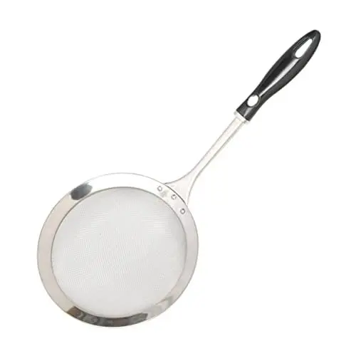Produktbild: SECFOU Edelstahl Mesh Sieb Mit Griff 20 Cm Feines Küchensieb Für Mehl Pulver Backen Und Kochen Robustes Und Langlebiges Material