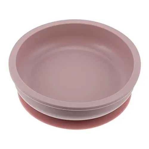 Produktbild: SECFOU Silikonplatte für Kinder Kinderschüssel Kind isst Trainingsschüssel Saugnapf für Kinder kinderbesteck kindergeschirr sichere Säuglingsschüssel Fallschutzschale Kieselgel Rosa