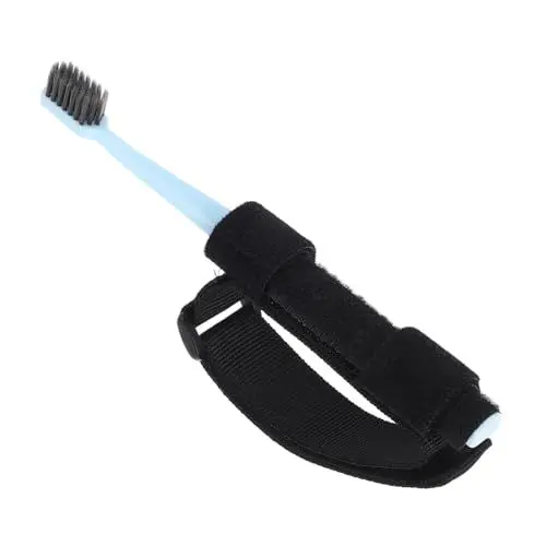 Produktbild: SECFOU Zusatzzahnbürste Für Ältere Menschen Besteck Handhilfe Beim Zähneputzen Zahnbürstenhalter Für Ältere Menschen Zahnbürstenmanschette Für Ältere Menschen Zahnbürste Mit Halter Nylon