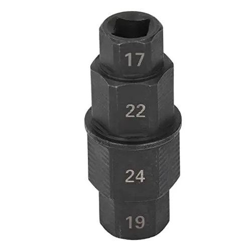 Produktbild: Sechskant-Achsenwerkzeug für Motorräder, Sechskantwellenwerkzeug 17/19/22/24 Mm Motorrad-Radwellen-Ausbauwerkzeug Spezial-Ausbauschlüssel, Flüssigkeiten und Wartung (Schwarz)