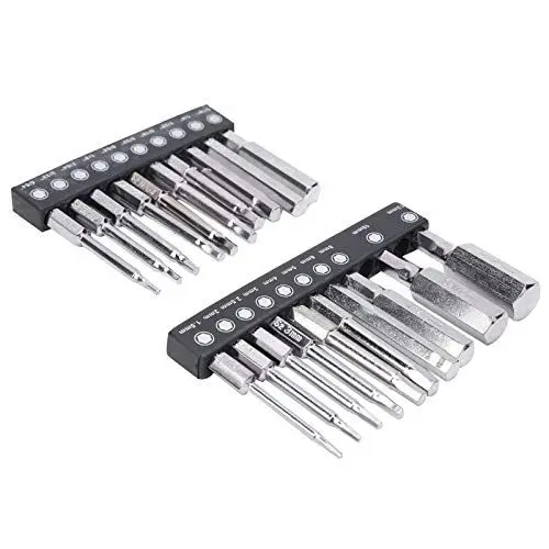 Produktbild: Sechskant-Bit-Set, Sechskant-Bohrer-Set, 20-teiliges Schraubendreher-Bit, Sechskant-Schraubendreher-Kopf-Schraubendreher-Bit-Set, Sechskant-Bits-Set, Sechskant-Inbusschlüssel,
