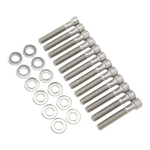 Produktbild: Sechskantschrauben, Hohe Härte, Hitzebeständigkeit, Dichte Verbindung, Lange Lebensdauer, Zylinderkopfschrauben-Set aus Edelstahl 304 für SBF 289 302 5.0L 351W