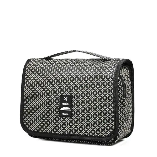 Produktbild: Sechunk Wasserdichte Reise-Kulturbeutel zum Aufhängen，Faltbarer Mit Tragegriff Waschtasche Premium-QualitäT Waschbeutel, Multifunktionale Kosmetiktasche, Make-up-Tasche für Frauen