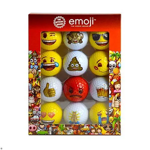 Produktbild: Second Chance Unisex – Erwachsene Offizielle Emoji Golfbälle (Packung mit 12 Stück), Rot, Einheitsgröße