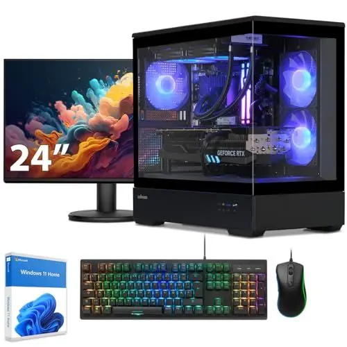 Produktbild: Sedatech Paket Gaming PC V360 • AMD Ryzen 7 7700X • RTX4070 Super • 32GB DDR5 • 2TB SSD M.2 • Windows 11 • Monitor 24